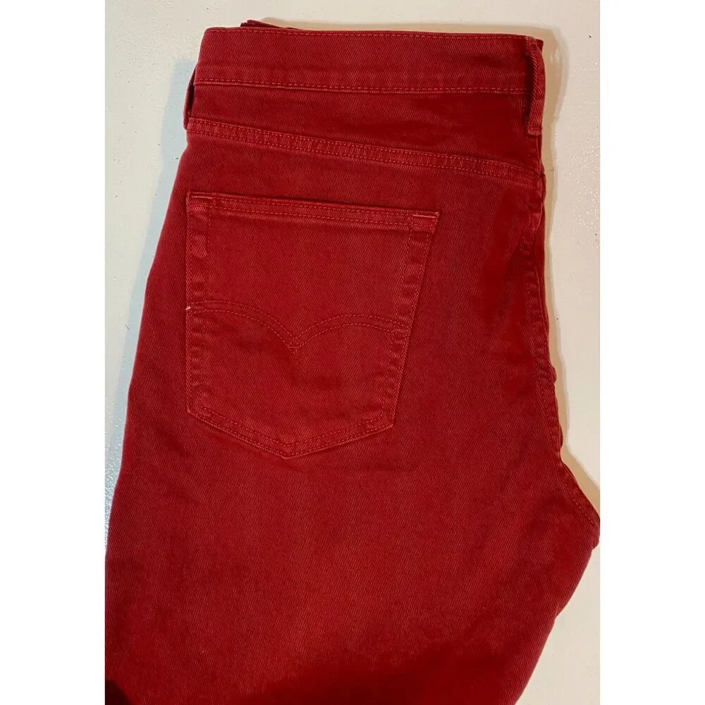 Levi's 514 Straight Fit Jeans W36 L36 Red